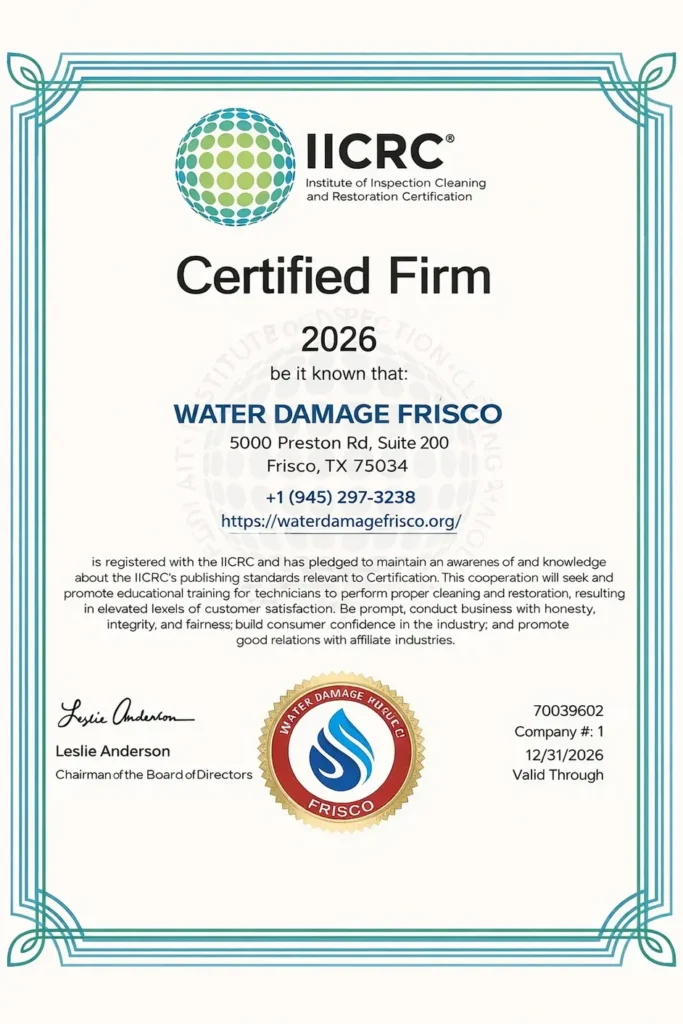 Why Choose an IICRC Certified Company in Frisco, TX