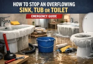 How to Stop an Overflowing Sink And Tub, or Toilet in Frisco TX Step-by-Step Emergency Guide
