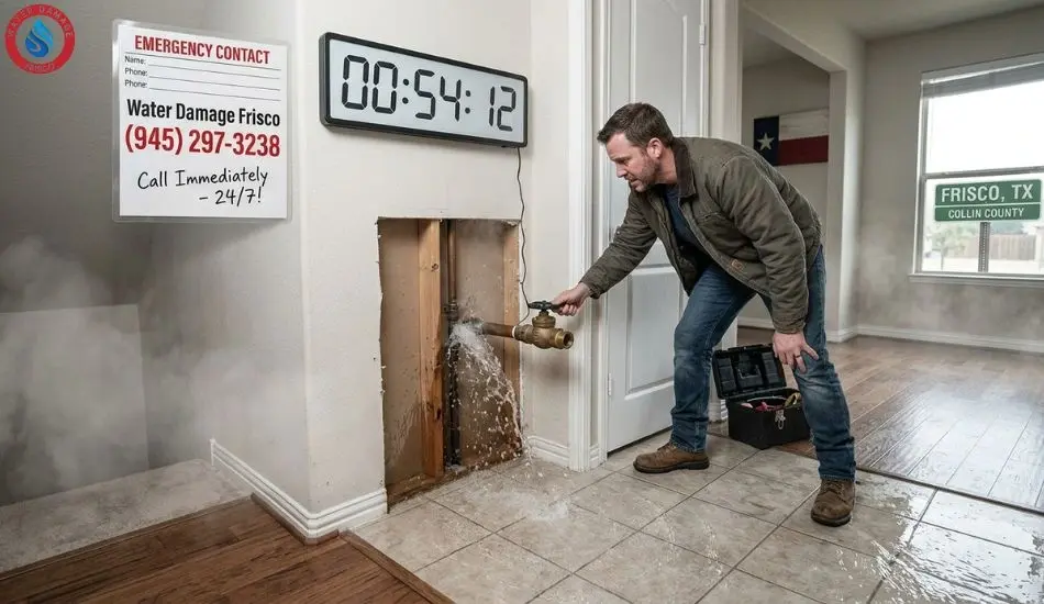 Burst Pipe Cleanup Frisco TX What to Do in 60 Minutes
