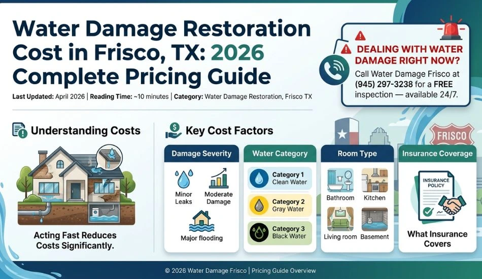 Water Damage Restoration Cost in Frisco TX — 2026 Complete Guide