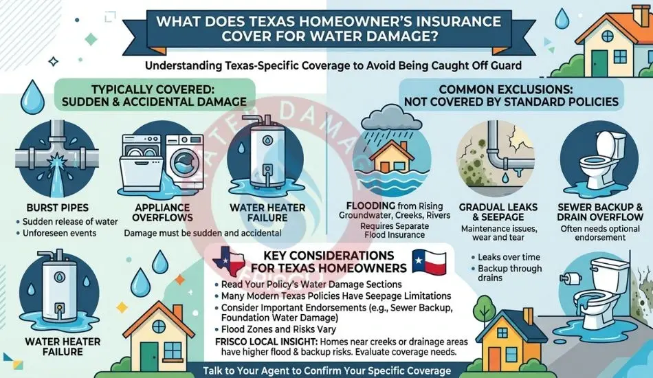water damage insurance claim Texas