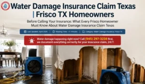 water damage insurance claim Texas water damage insurance coverage Texas