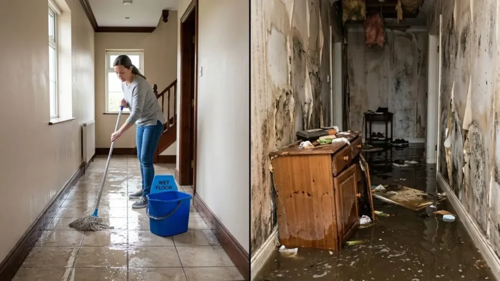 Comparison of water damage cost in Frisco TX — acting within 1 hour vs waiting 24 hours, water damage Frisco TX 24 hours