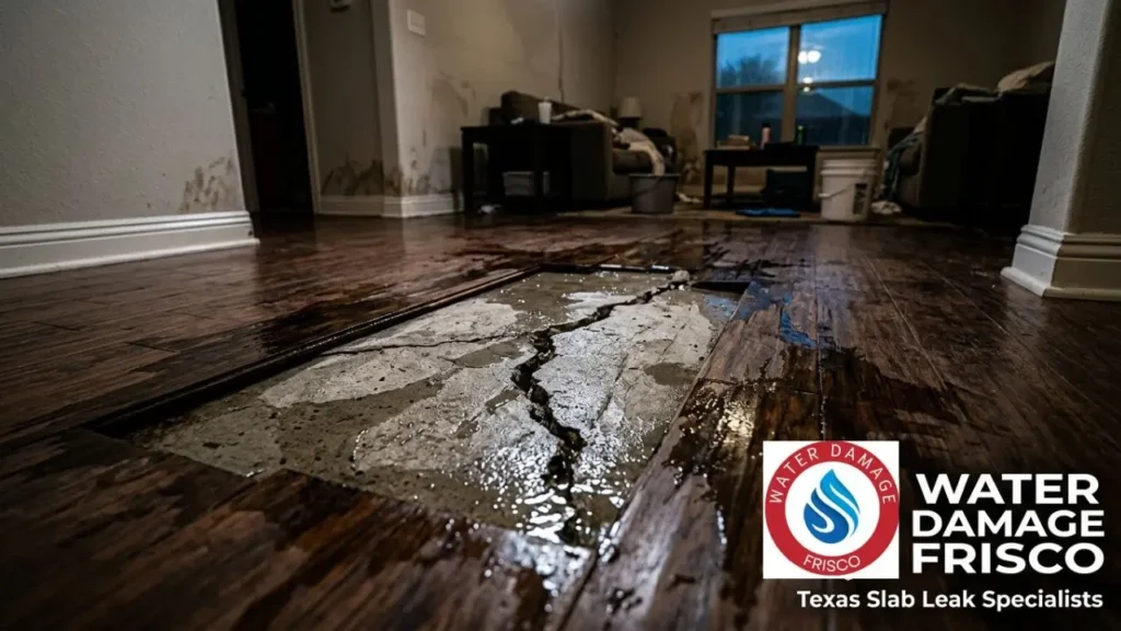 water damage under slab Frisco TX
