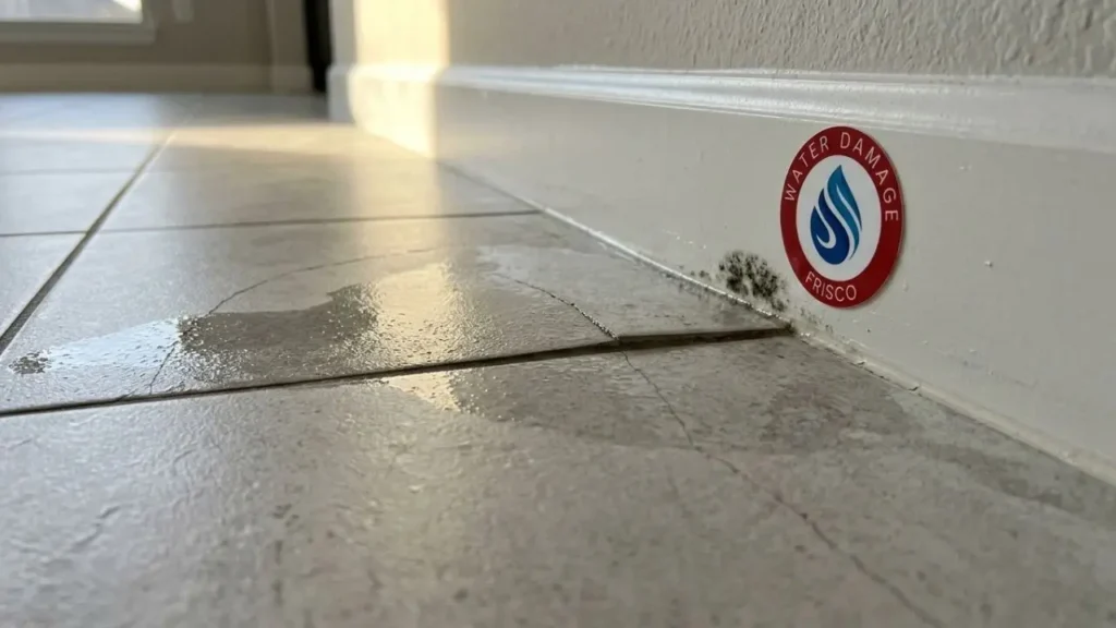 water damage under slab Frisco TX