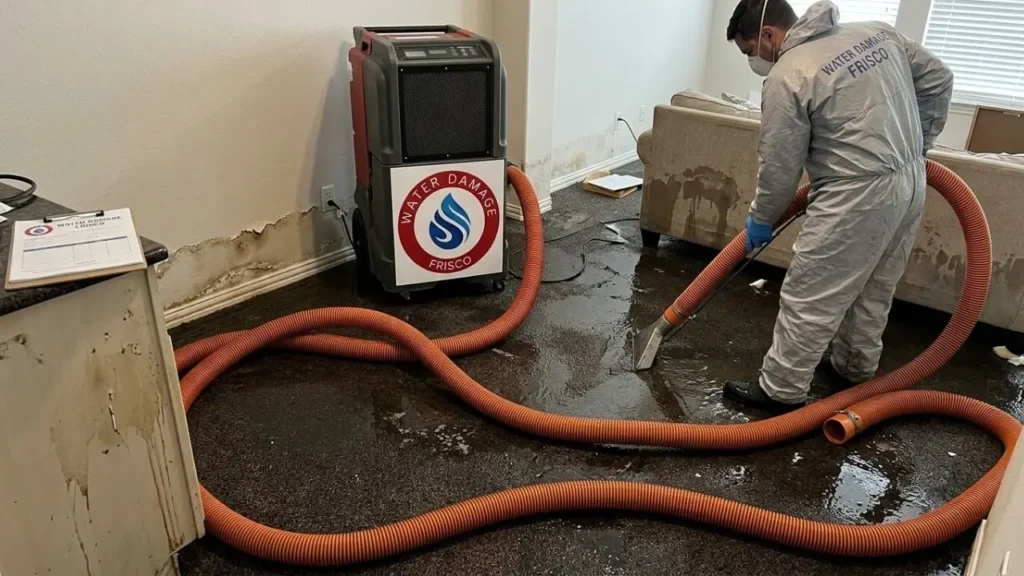 water damage under slab Frisco TX