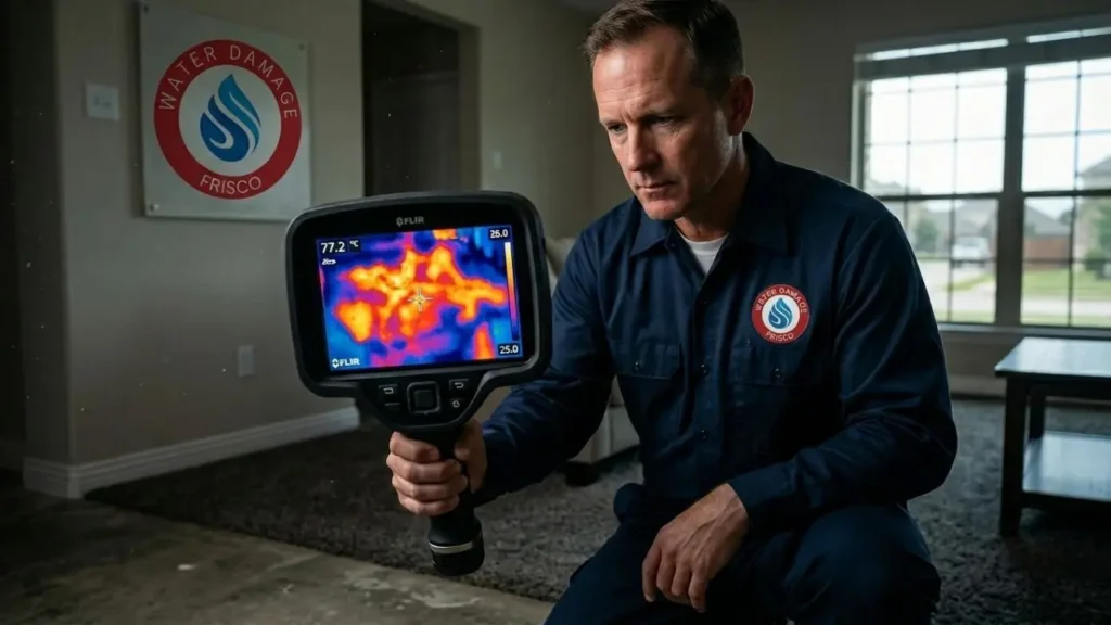 water damage under slab Frisco TX