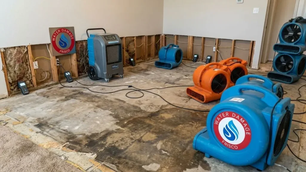 water damage under slab Frisco TX