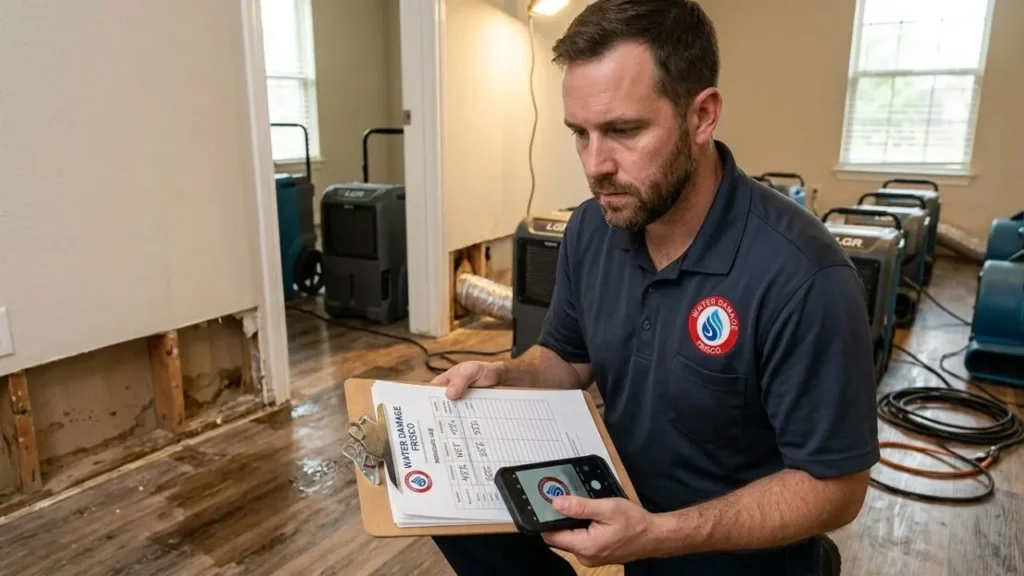 water damage under slab Frisco TX