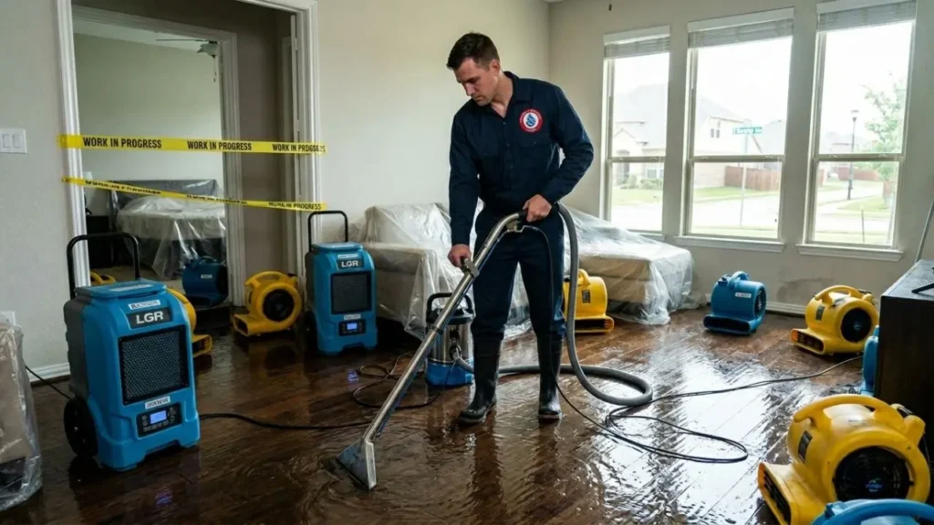 water line repair the colony, water damage company near me