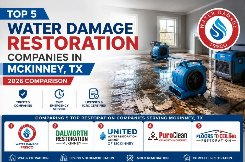 5 top water damage restoration companies Mckinney Tx