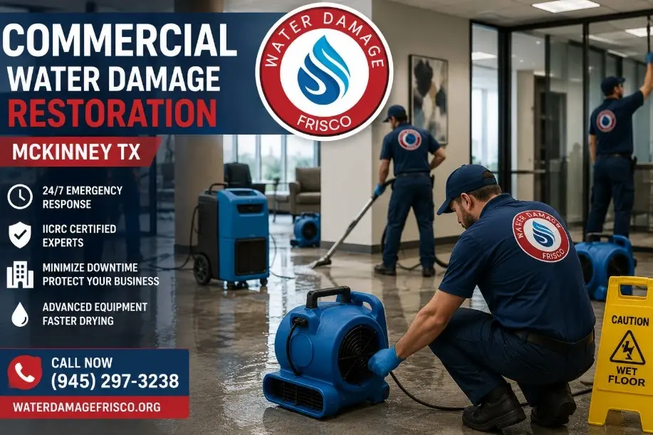 (945)297-3238 commercial water damage restoration McKinney TX