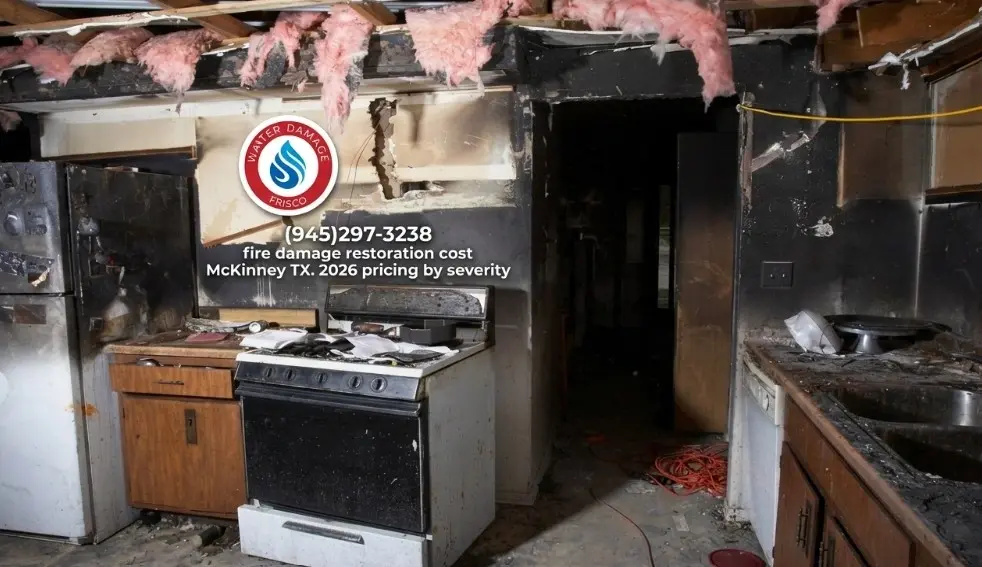 (945)297-3238 fire damage restoration cost McKinney TX. 2026 pricing by severity