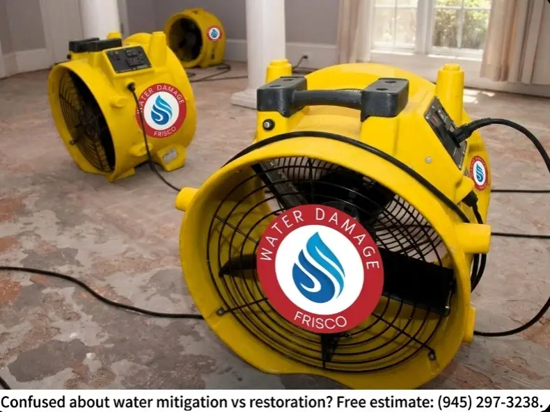 Confused about water mitigation vs restoration? Free estimate: (945) 297-3238.
