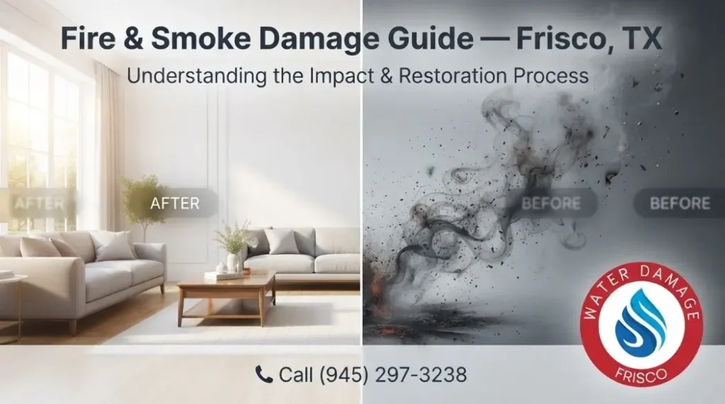 Types of soot damage after a fire Frisco Tx include dry, wet, protein call (945) 297-3238