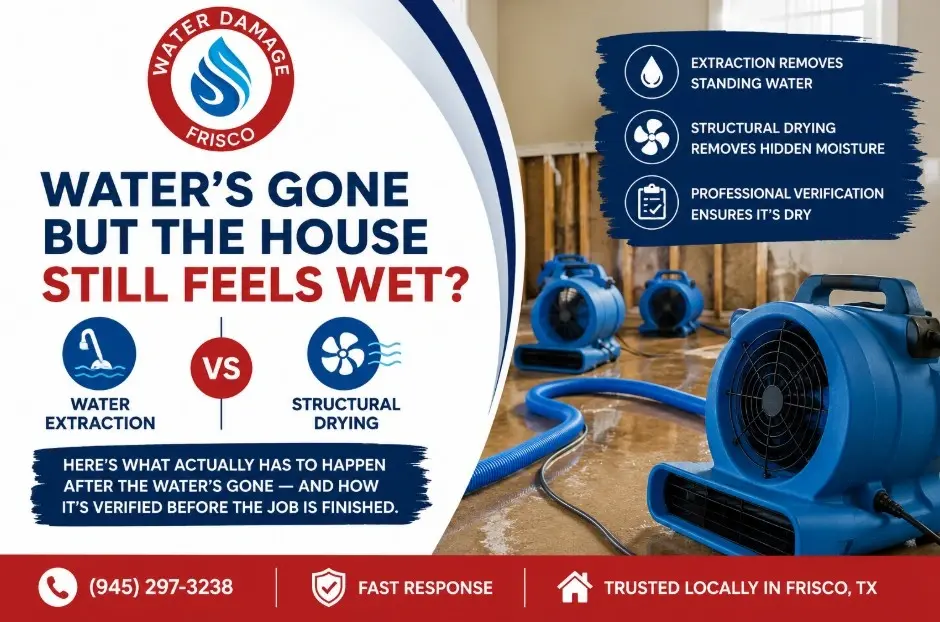 Water Extraction vs Structural Drying Frisco TX