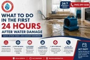 What to Do in the First 24 Hours After Water Damage Frisco TX
