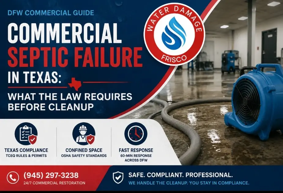 commercial septic tank failure cleanup DFW