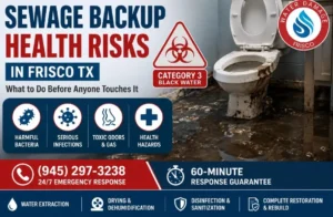 sewage backup health risks Frisco TX