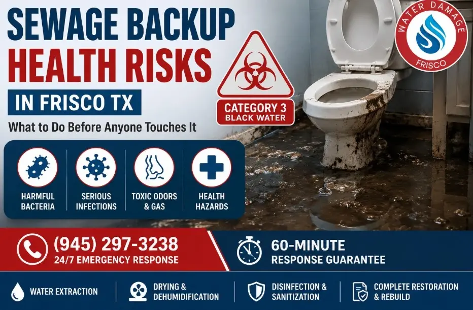 sewage backup health risks Frisco TX