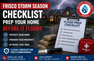 storm season flood prep checklist frisco tx