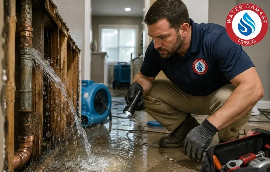 Burst pipe water damage repair Carrollton TX crews respond 24/7 to galvanized