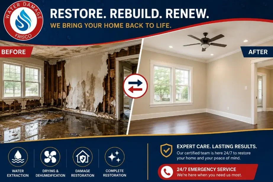 Call (945) 297-3238 Historic Downtown Frisco Water Damage