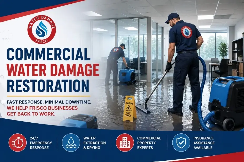Commercial Water Damage Restoration Frisco TX Call (945) 297-3238.