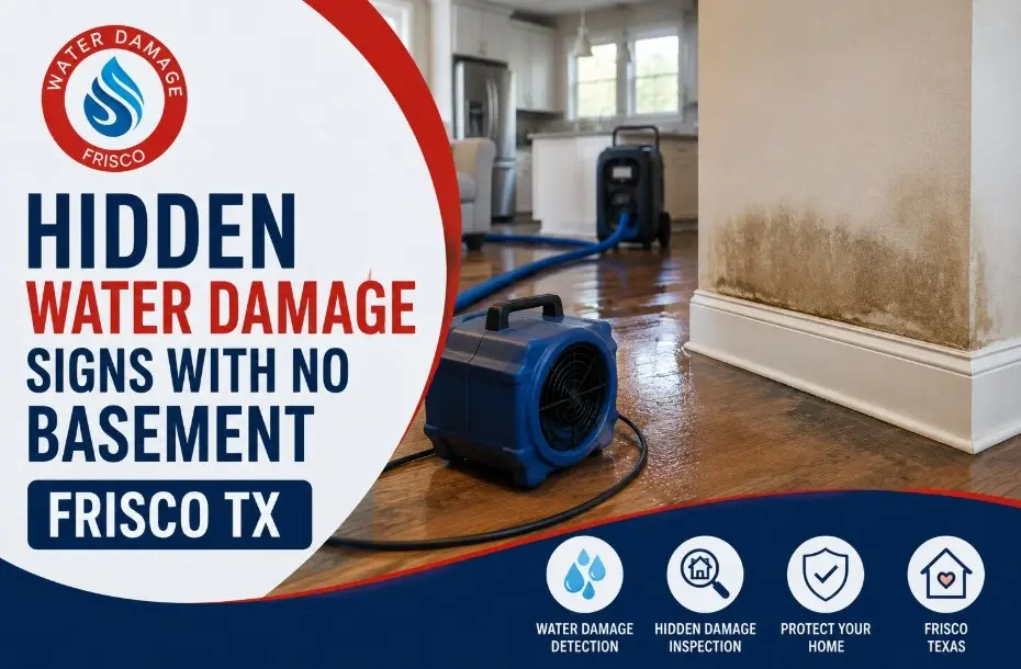 Hidden Water Damage Signs With No Basement Frisco TX