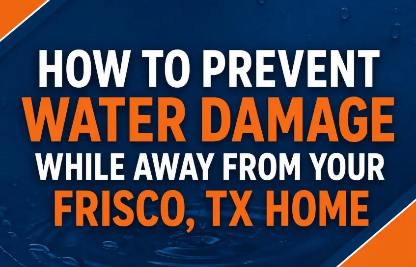 How to prevent water damage while away from your Frisco TX home