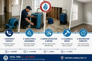 Water Damage Restoration Timeline Carrollton TX