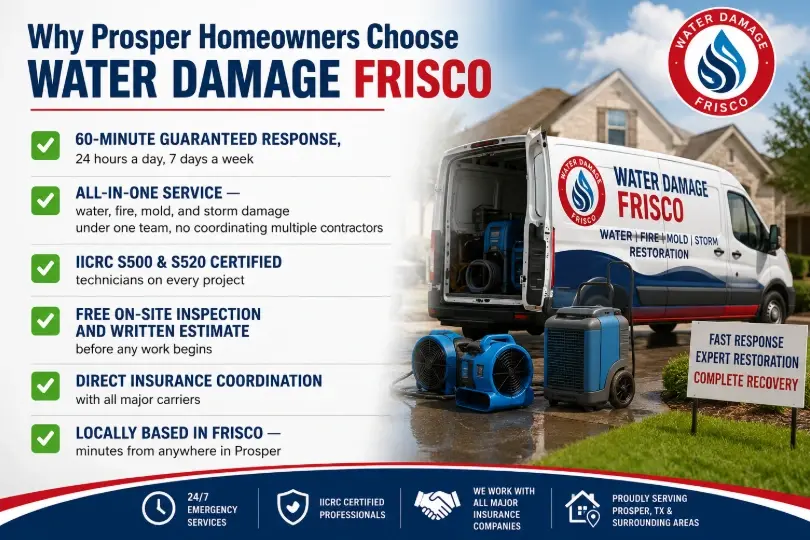 Why Prosper Homeowners Choose Water Damage Frisco