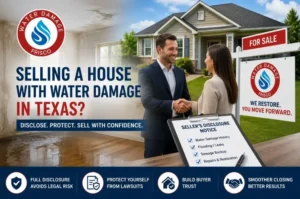 selling a house with water damage in Texas