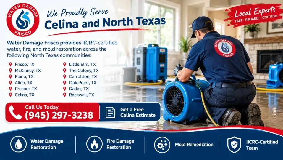 945) 297-3238 Best water damage restoration companies in Celina, TX