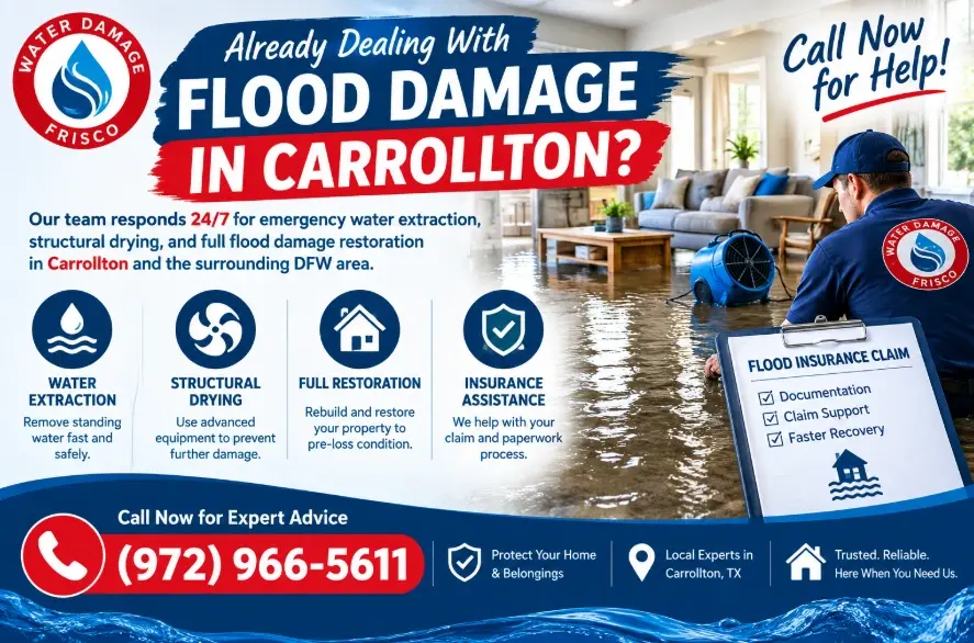 Already dealing with flood damage in Carrollton?