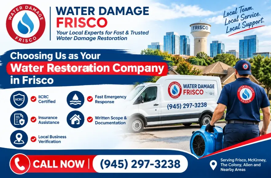 Choosing Us as Your Water Restoration Company in Frisco
