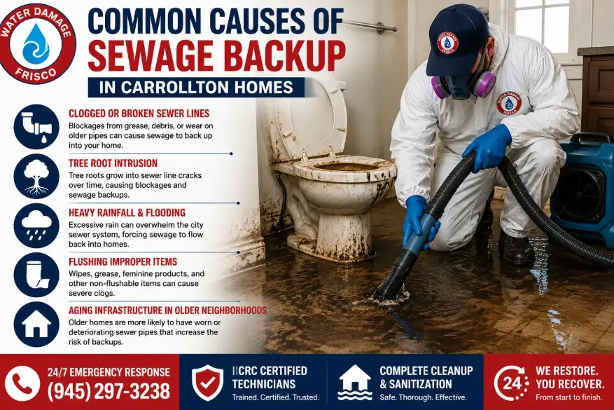 Common Causes of Sewage Backup in Carrollton Homes