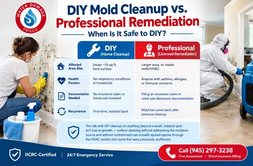 DIY Mold Cleanup vs. Professional Remediation: When Is It Safe to DIY?