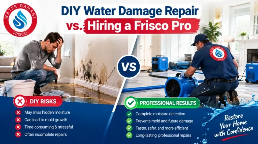 DIY Water Damage Repair vs. Hiring a Pro like Water Damage Frisco
