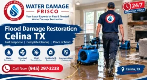 Flood damage restoration Celina TX