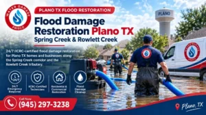 Flood damage restoration Plano TX