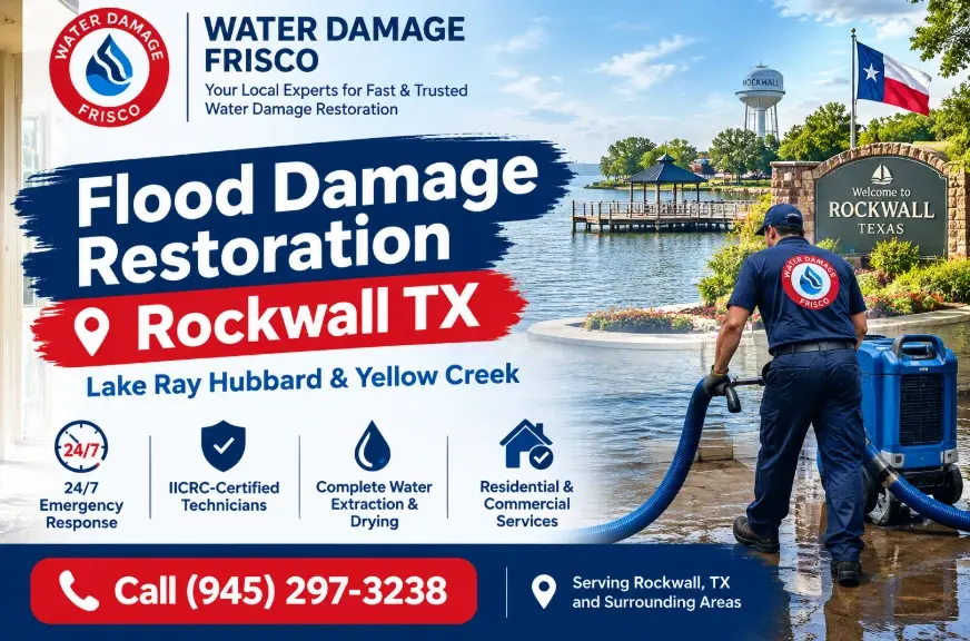 Flood damage restoration Rockwall TX
