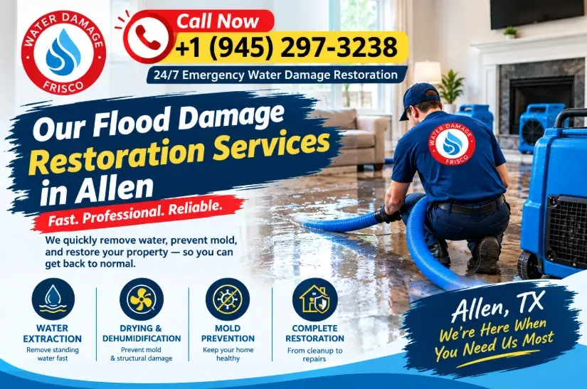 Our Flood Damage Restoration Services in Allen