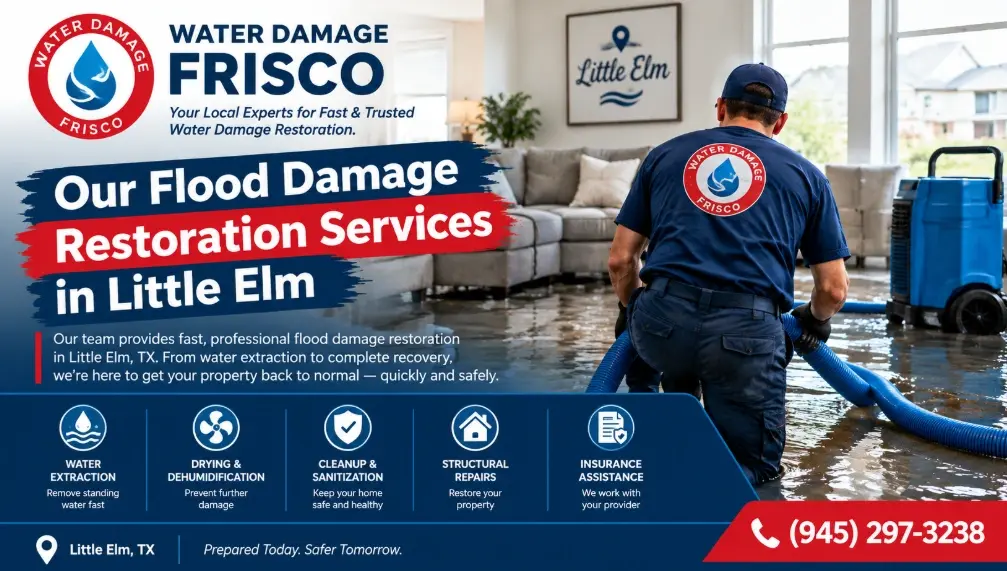 Our Flood Damage Restoration Services in Little Elm
