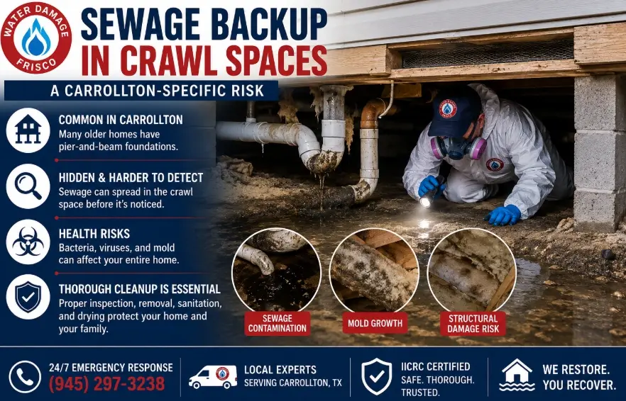 Sewage Backup in Crawl Spaces: A Carrollton-Specific Risk