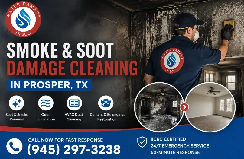 Smoke and soot damage cleaning Prosper TX