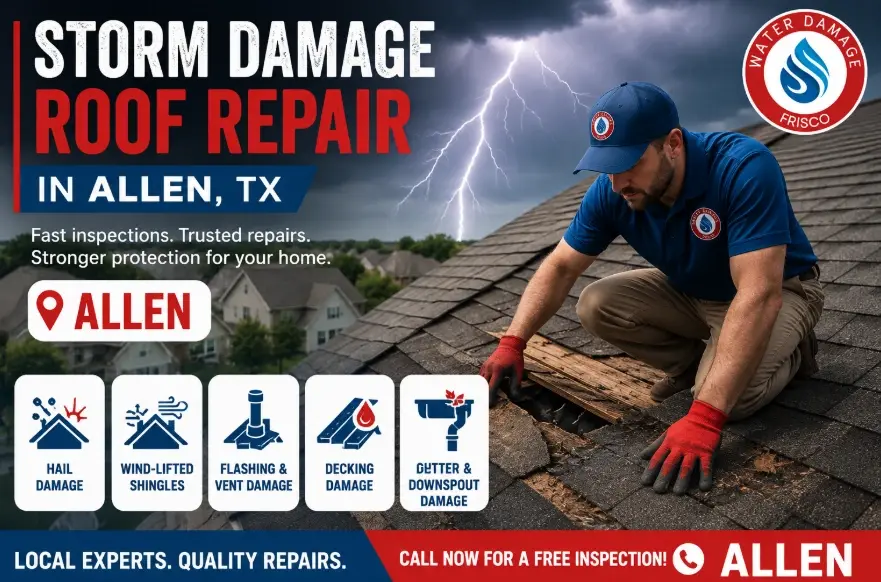 Storm Damage Roof Repair in Allen, TX