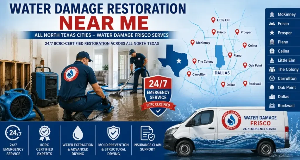 Water Damage Restoration Near Me: All North Texas Cities Water Damage Frisco Serves