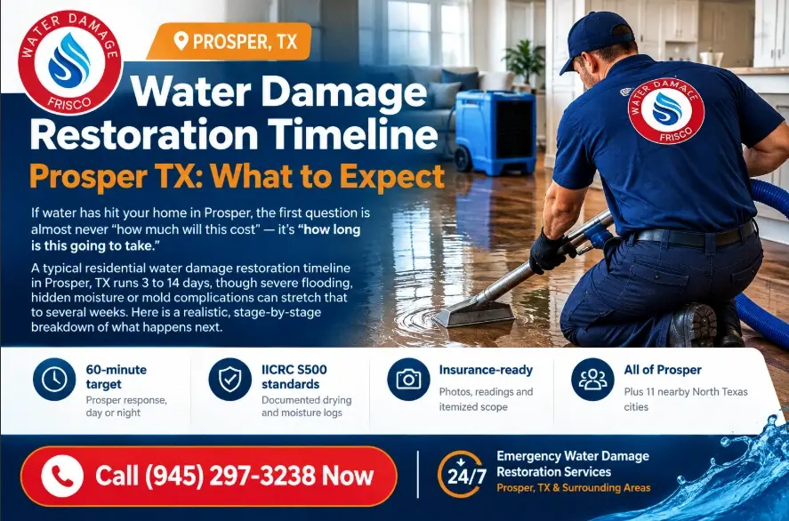 Water Damage Restoration Timeline Prosper TX