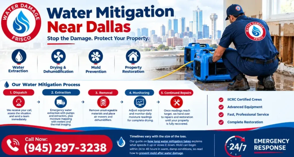 Water Mitigation Near Dallas